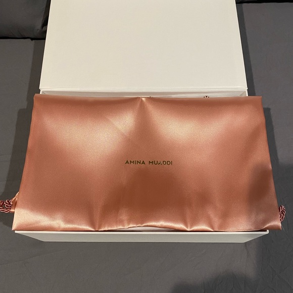 Amina Muaddi Begum Crystal PVC Light Grey Slingbacks - Picture 8 of 16